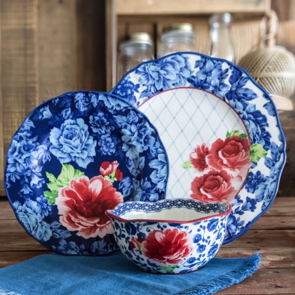 The Pioneer Woman Other - ❤️ New Pioneer Woman Heritage Floral 12 Piece Dinnerware Set